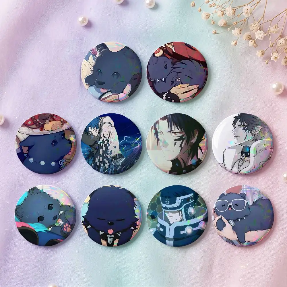 1pc Ren Game D-DRAMAtical Murder Cartoon Style Badge Brooches On Backpack Decoration Round Enamel Pins For Accessorys