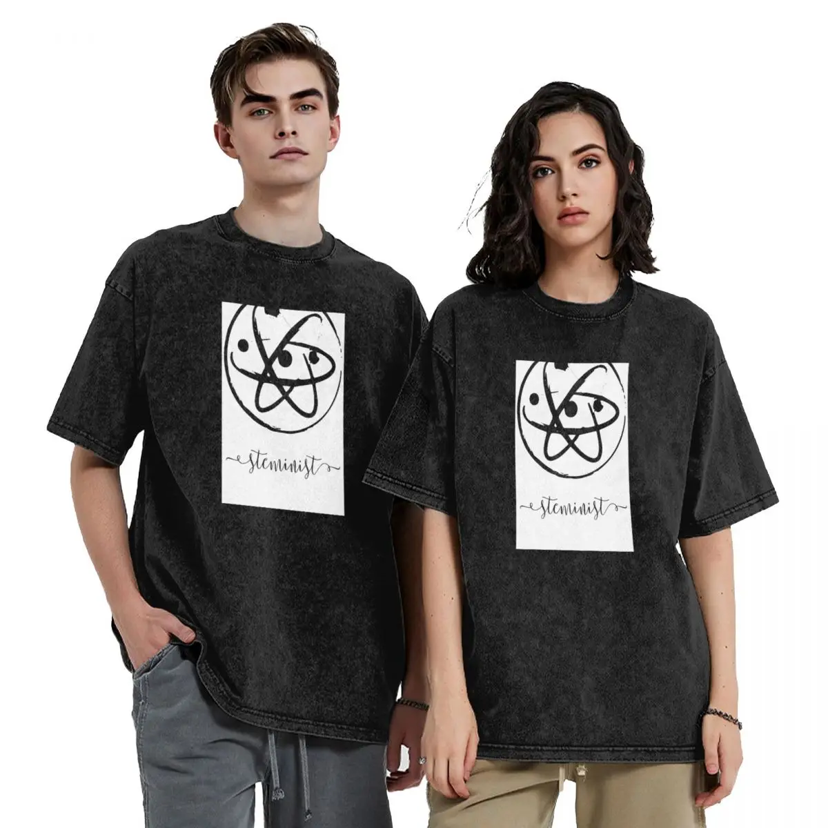 

steminist icon T-Shirt customs design your own summer top funny shirt cotton fashion shirts funny t shirts men
