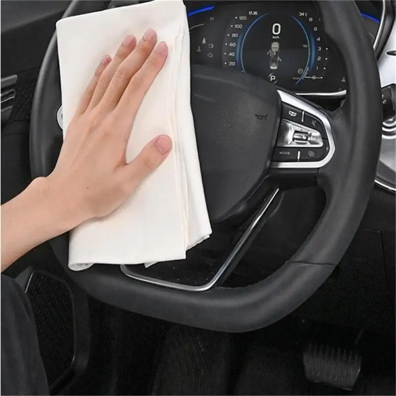 2/1PCS Multi Size Auto Motorcycle Natural Drying Chamois Approx Free Shape Genuine Leather Cloth Washing Deerskin Car Cleaning