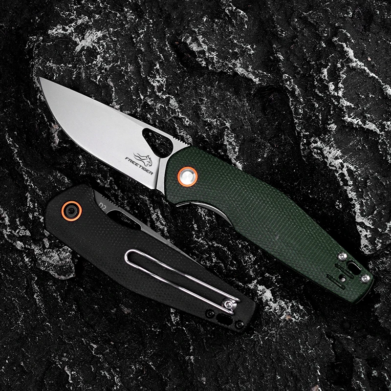 FREETIGER D2 Folding EDC Knife Survival Multitool for Tactical Hunting Camping Compact Utility Box Cutter Hand Tool FT939