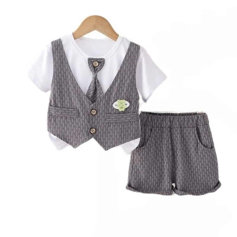 

New Summer Baby Clothes Suit Children Boys T-Shirt Shorts 2Pcs/Sets Infant Clothing Set Toddler Casual Costume Kids Tracksuits