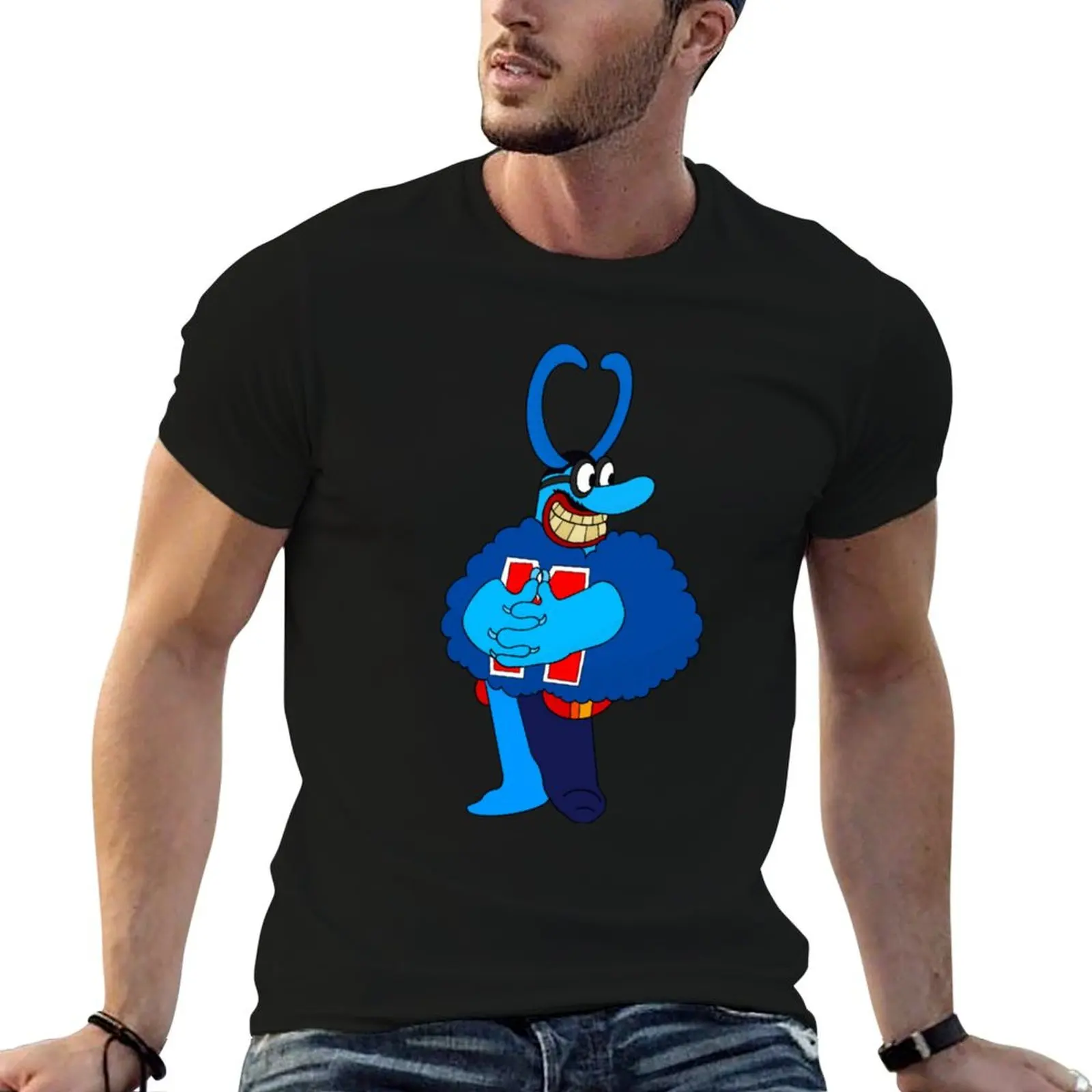 Blue Meani T-Shirt Fashion Casual Short Sleeve T-Shirt