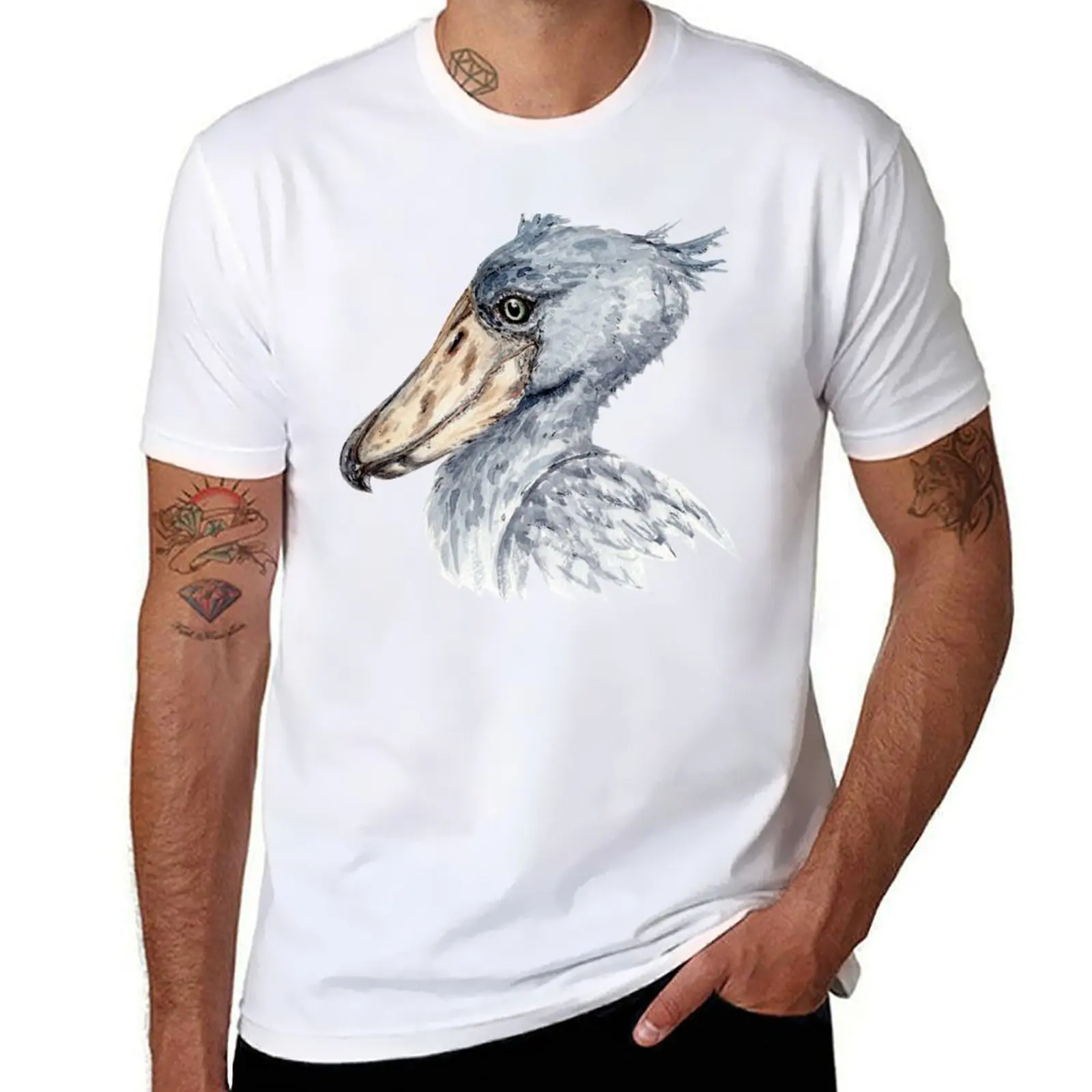 

stork Shoebill T-Shirt Work Wear Lightweight Tee