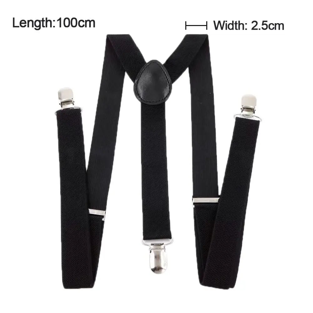 New Fashion Men Women Solid Color Unisex Suspenders Suspenders Braces Adjustable Straps Elastic