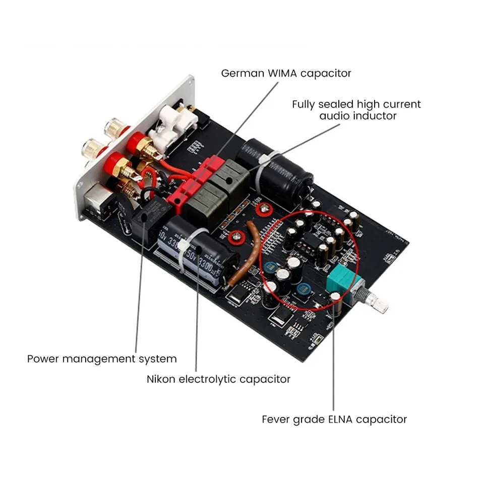 ลำโพงสเตอริโอ TPA3255เครื่องขยายเสียง300W * 2คลาส D มินิแอมป์2ลำโพงติดรถยนต์สำหรับชั้นวางหนังสือแบบพาสซีฟ
