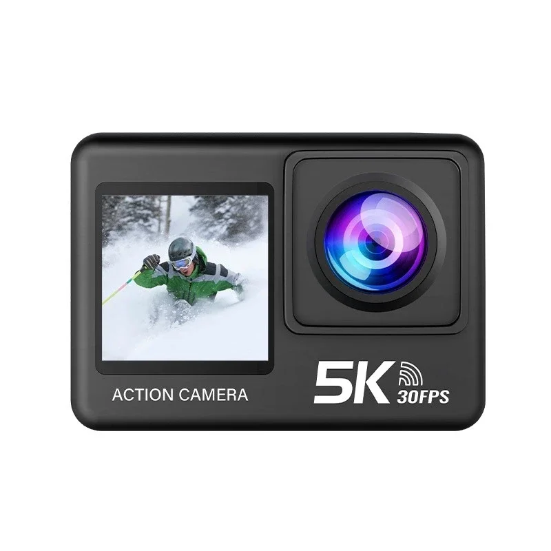 

NCZOBOE 5K Action Camera 30FPS with Dual Screens Underwater Waterproof Camera APP Remote Control WiFi Helmet Sports Video