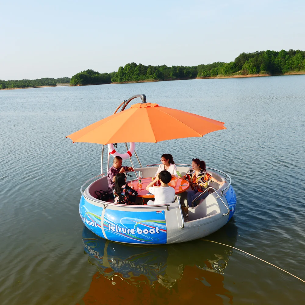 Factory Direct Supply BBQ Donut Boat Floating 6-8 Persons BBQ Leisure Round Boat