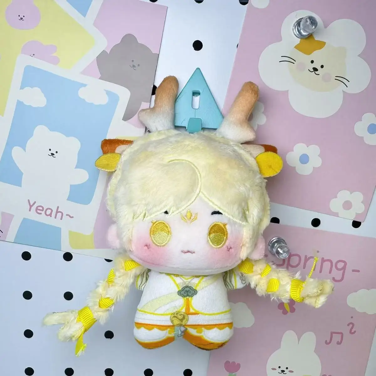 Stuffed 10cm Game Supernatural Task Force A Nian Plush Adventure Anime Figure Cosplay Backpack Keychain Doll Toys Gifts for Fan