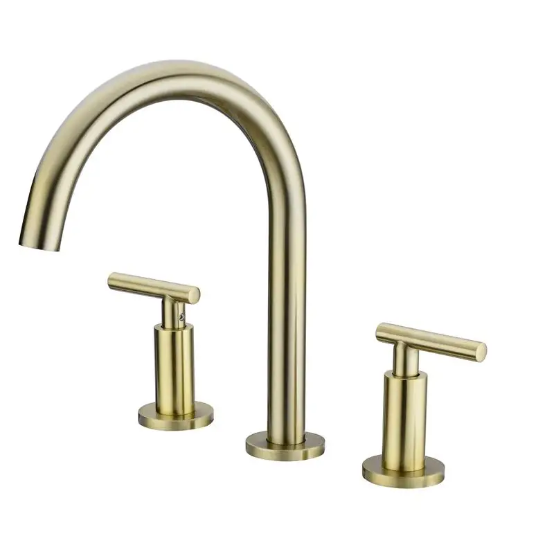 High Arc Widespread Bathroom Sink Faucet - 3 Hole, Two Handle Design, Stylish and Functional, Easy Installation, Modern