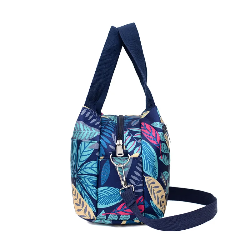 Bolsa de mensajero de gran capacidad para mujer, bolso femenino de hombro estampado de moda, bolso grande portátil de mediana edad y ancianos