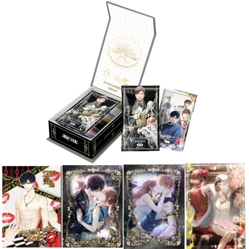 Genuine Light And Night Female Love Mobile Game Peripheral Card Box Collection Character SSP Rare Metal Cards Toy For Girl Gift