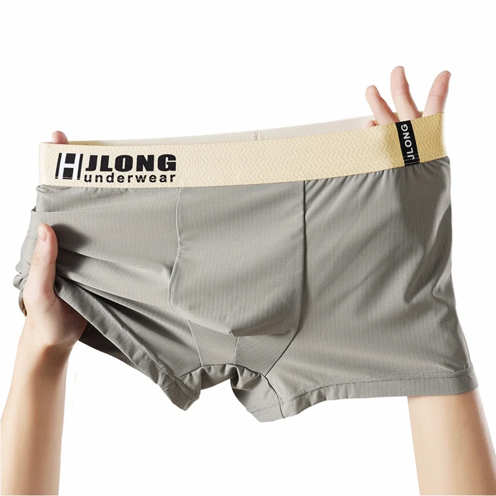 Men's Sexy Mid-Rise Solid Color Underwear Briefs - Thin Elastic Ice Silk Material, Breathable & Skin-Friendly For All-Day Comfor