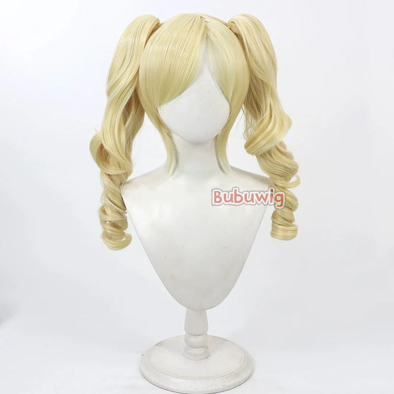 Bubuwig Synthetic Hair ‌Stella Cosplay Wigs Game Identity Ⅴ Stella 45cm Women Long Wavy Blonde Ponytail Cos Wigs Heat Resistant