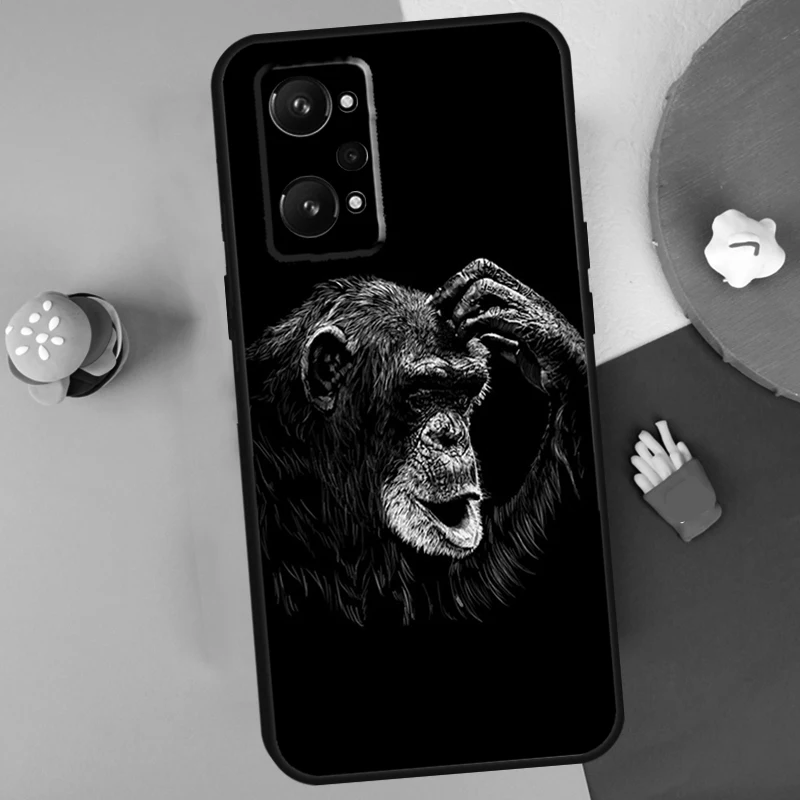 Monkey Gorilla Ape Baby For Realme GT Neo 5 3 2 C55 C35 C33 C31 C30 C25 C21Y C15 C11 Realme 8 9 10 11 Pro Plus Case