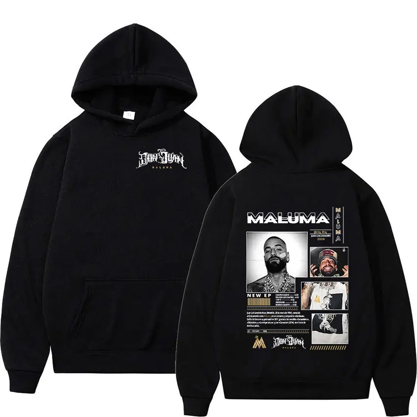 Rapper MALUMA 2024 Album Graphic Hoodie Men Hip Hop Vintage Pullover Sweatshirt Unisex High Quality Oversized Hoodies Streetwear