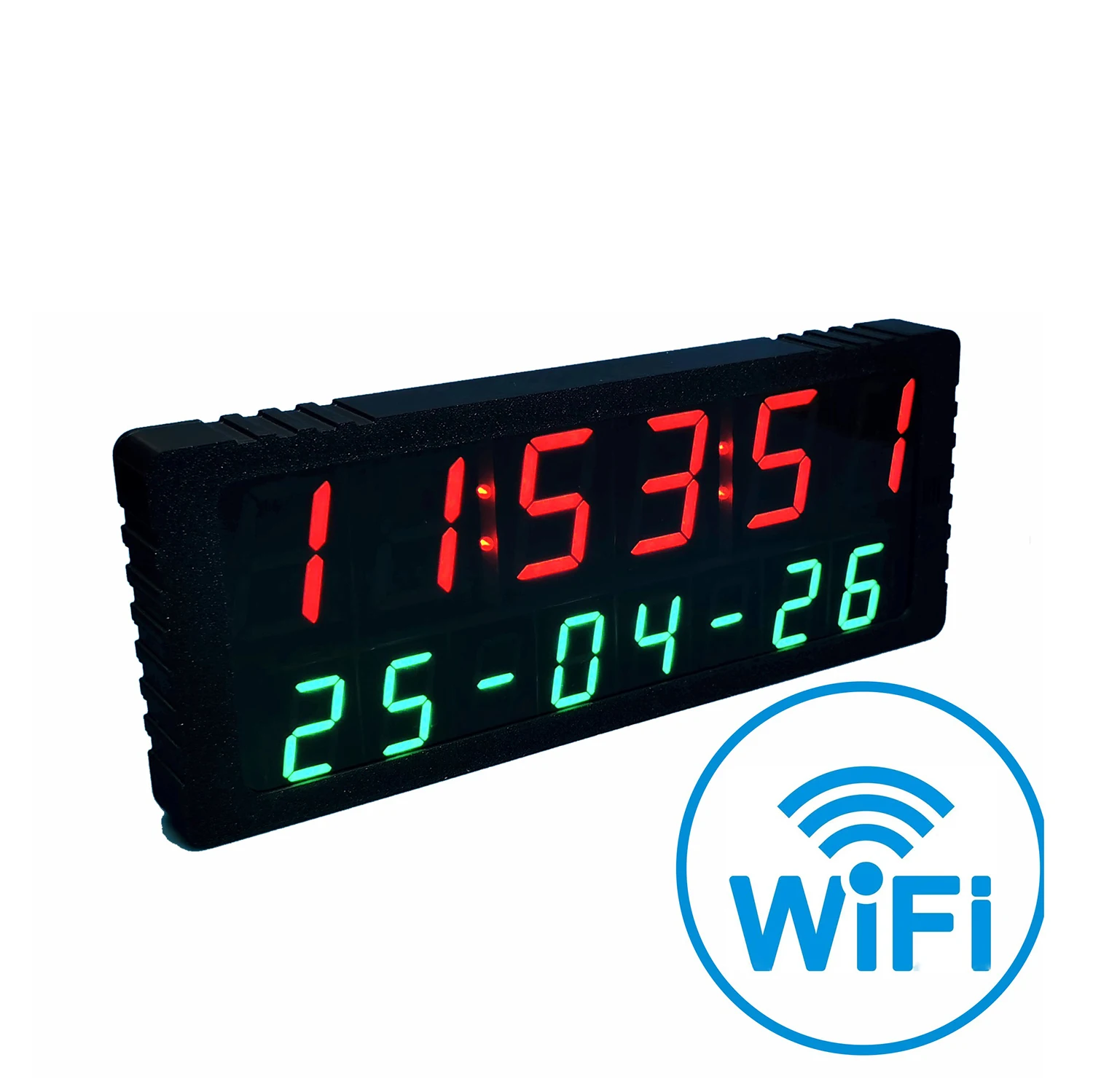 WIFI Clock Wireless Network Timing LED Electronic Clock Display TIME Year Month Day Hour Minute Second Alarm Clock Typec USB