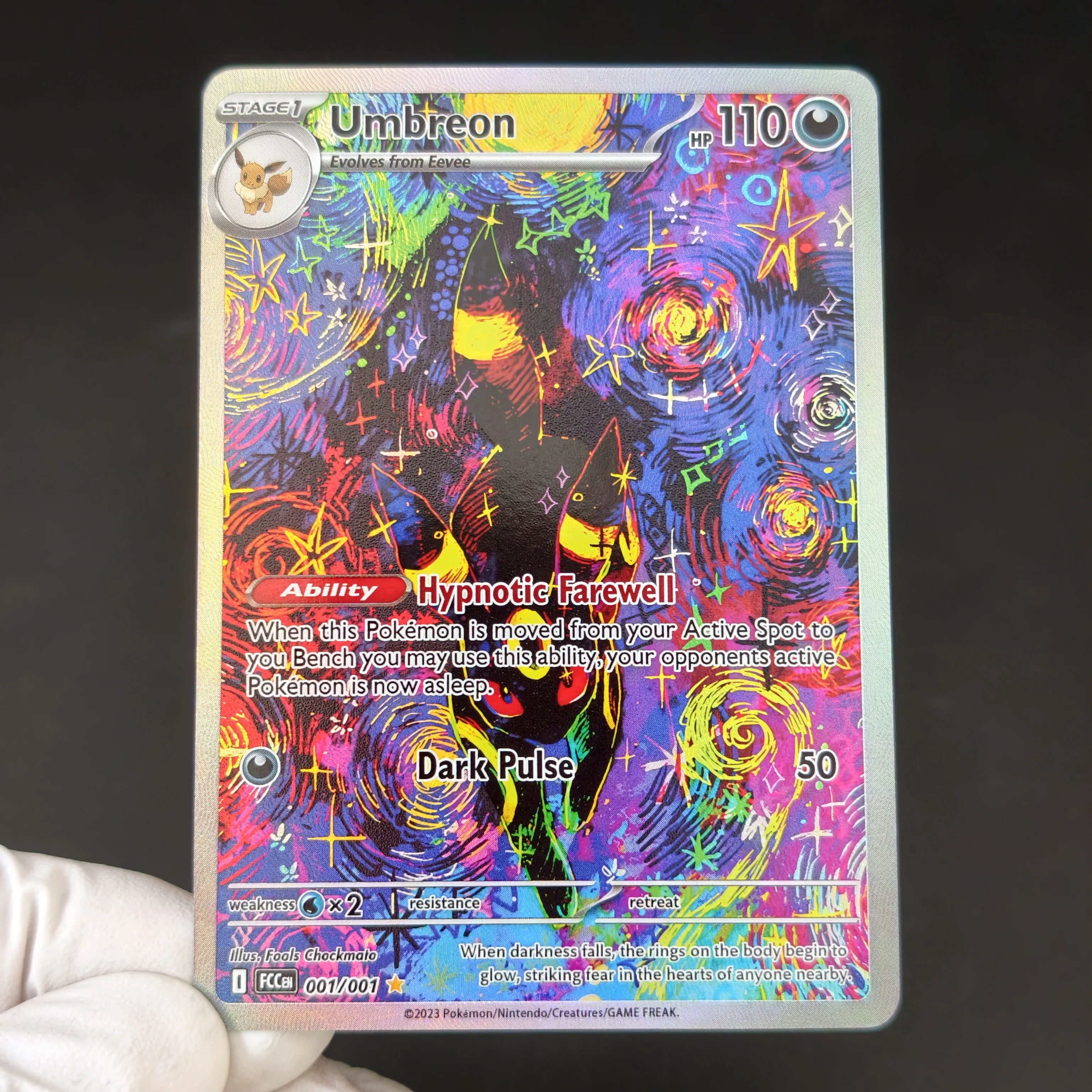 Proxy/TCG Collection Card PKM Psychedelic Pop Style Arceus Umbreon Mew Miraidon Ceruledge Colorful Holo Texture Cards