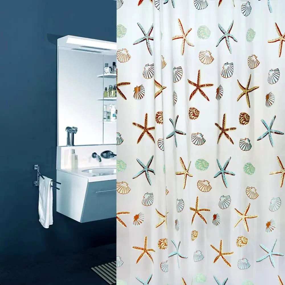 Bathroom Shower Curtain With Thickened Waterproof And Mold Resistant Shower Curtain PEVA Durable Bathroom Screen With Hook