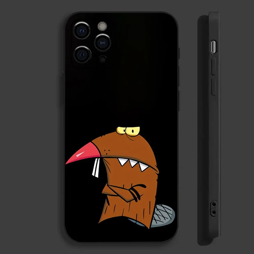 The A-Angry B-Beavers Phone Case For Apple iPhone 15,14,13,12,11,Pro,X,XS,Max,XR,Plus,Mini Soft Black Cover image 4