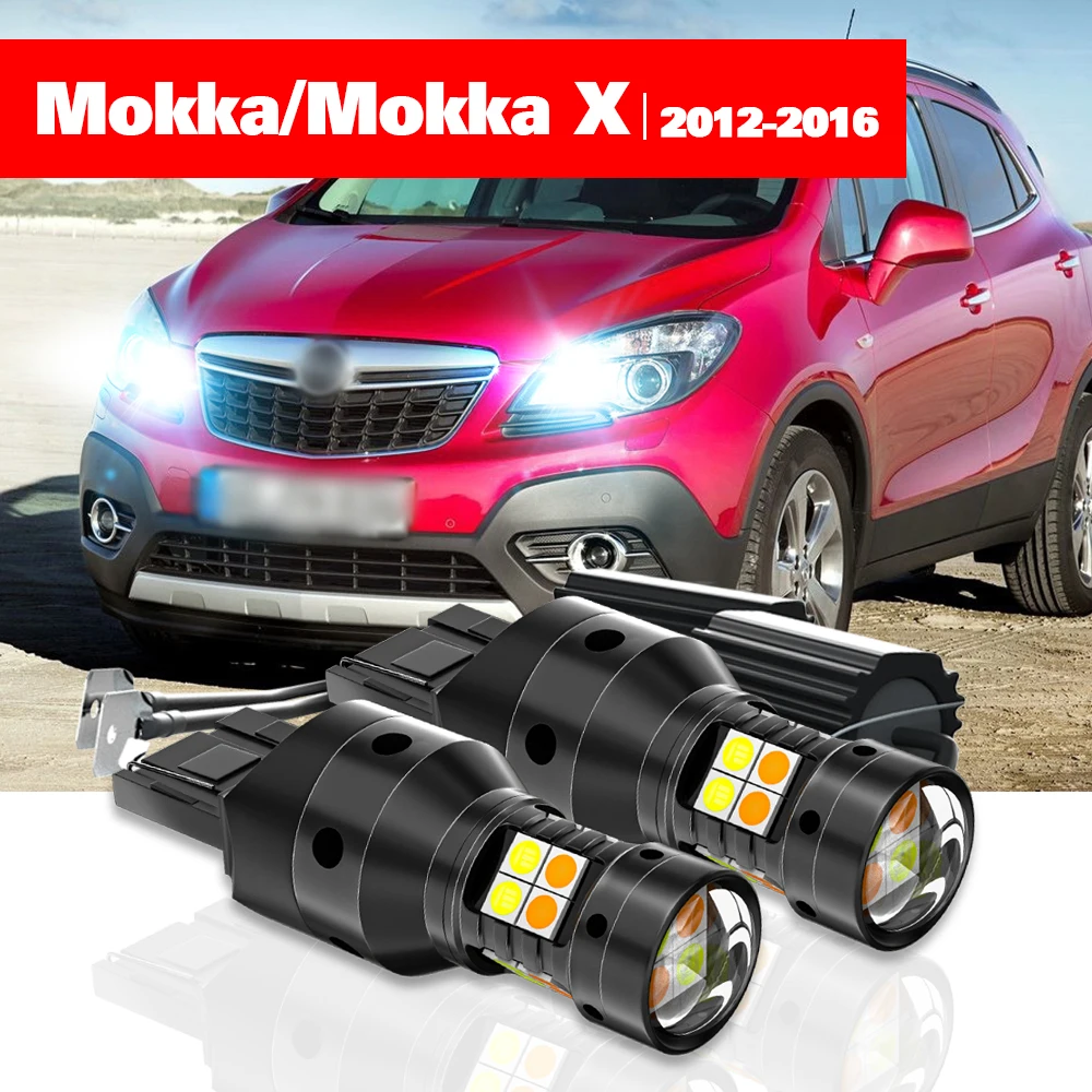 

For Opel Mokka X 2012-2016 2pcs LED Dual Mode Turn Signal+Daytime Running Light DRL 2013 2014 2015 Accessories
