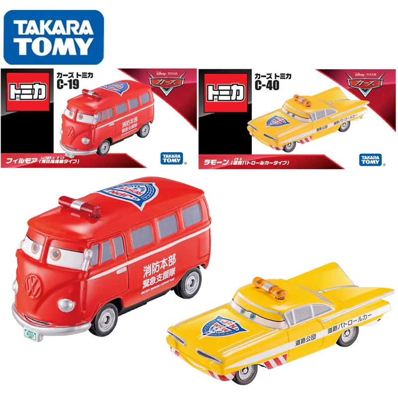 TAKARA TOMY Tomica 디즈니 자동차 C-19, Fillmore 소방차 합금 장난감 모터, 다이캐스트 금속 모델 선물