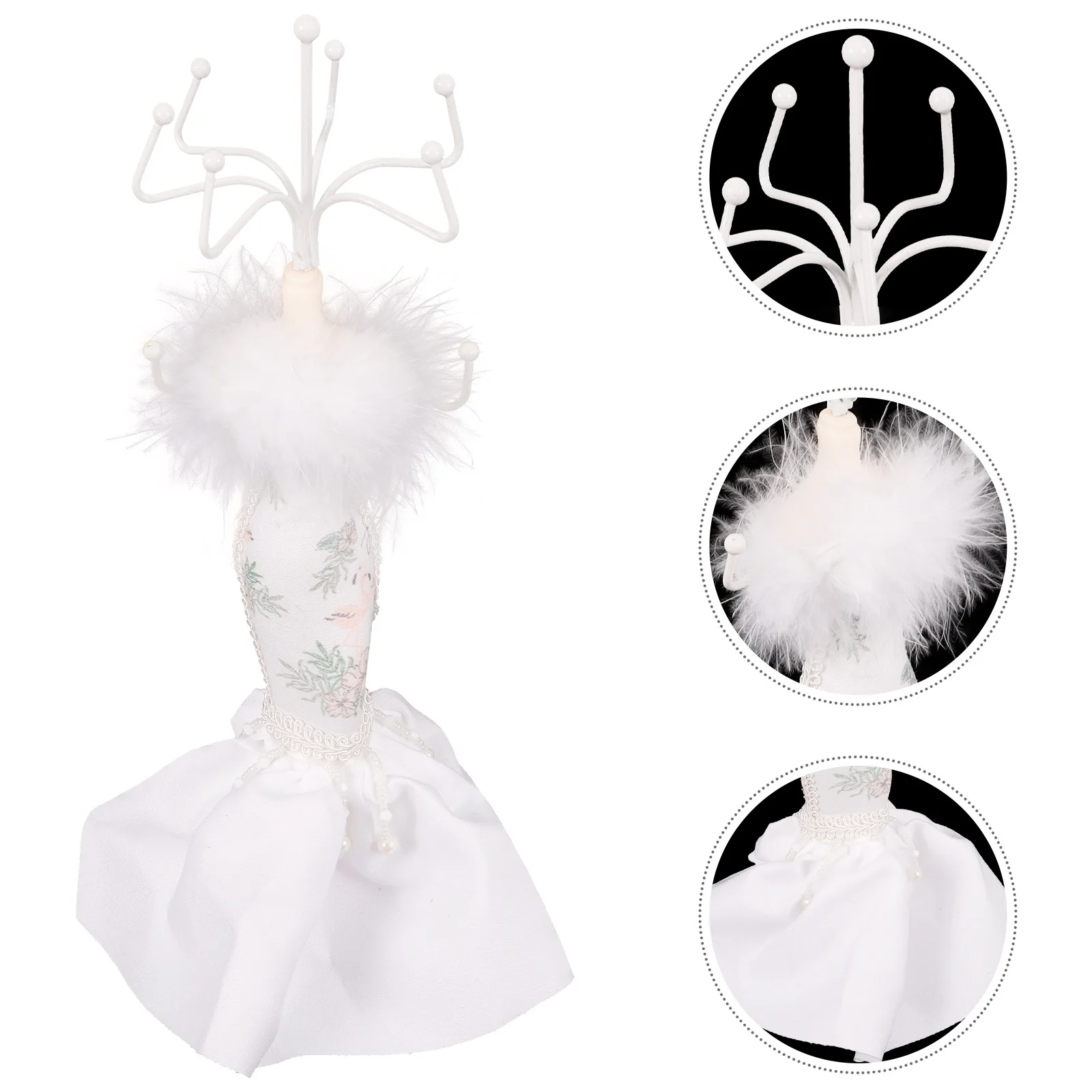 Jewelry Stand Necklace Holder Elegant Display Rack for Bedroom Bathroom Jewelry Organizer and Display Rack Necklace Holder