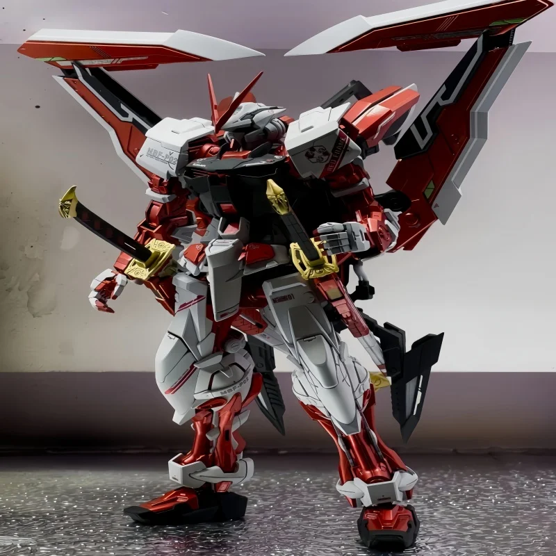Kit de modèle d'épargne MG Gundam d'origine Bandai |   Cadre Rouge Kai Cadre Bleu D 1/100 |   Jouet de collection de figurines d'action d'assemblage