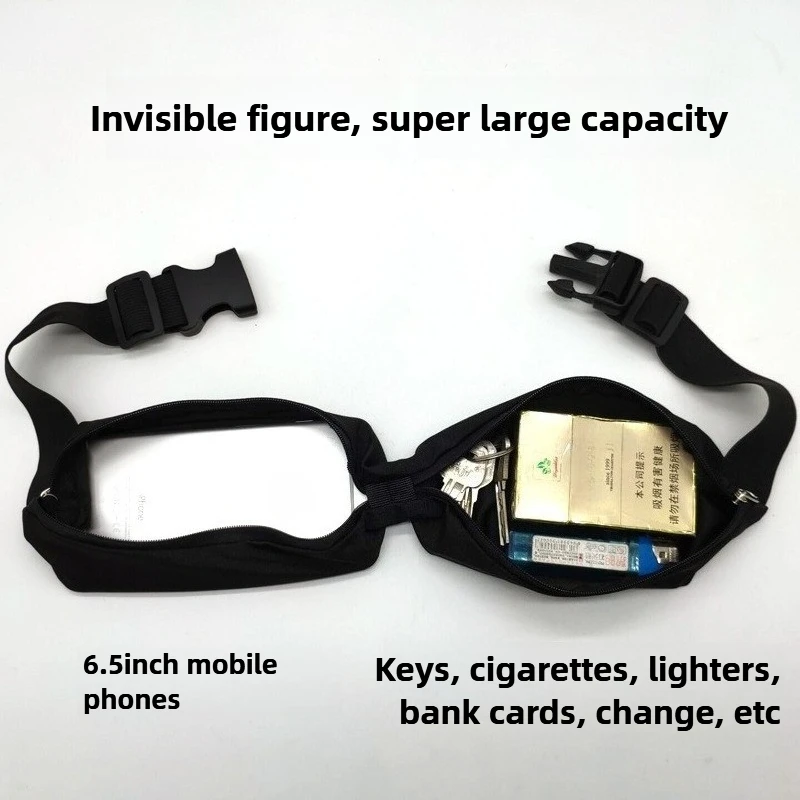 1 × تشغيل الخصر حقيبة المرأة جيب حقيبة الهاتف في الهواء الطلق الركض الدراجات حقيبة مقاوم للماء قابل للتعديل مكافحة سرقة حزمة الرجال حزام حقيبة رياضية #4