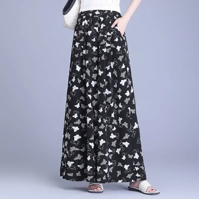 Pantalon de plage fluide pour femmes, grande taille, élastique Xxl, tout moyen Y2k, Streetwear, confortable, extensible, nouveau en G