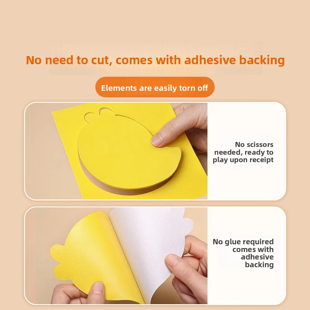 Cartoon EVA Foam Sticker 3D Reusable Montessori Educational Toys Funny Parent-Child Interaction Toys Children Education