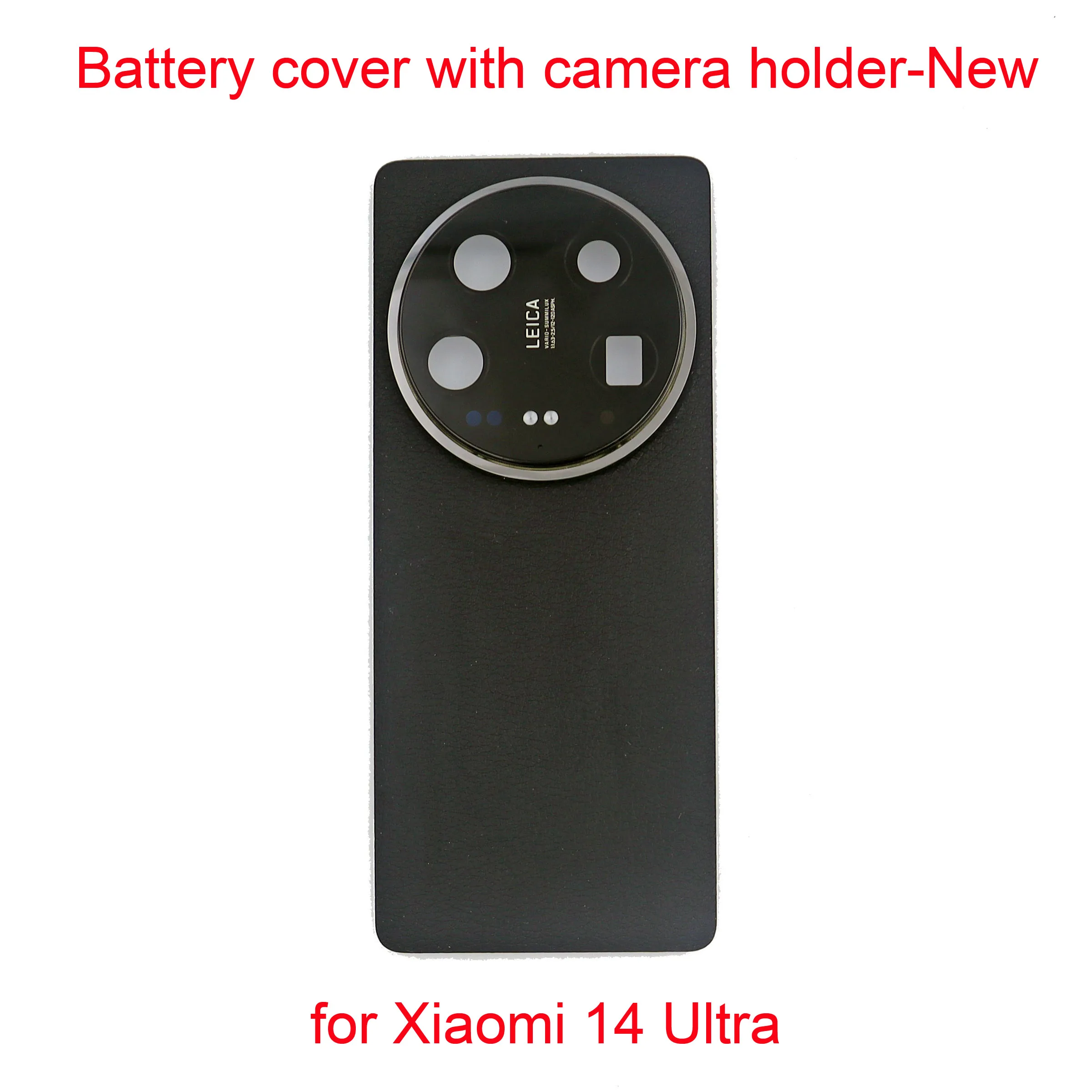 Leather Back Cover for Xiaomi Mi 14 Ultra,Battery Door Housing Cover,Mobile Replacement Parts with Camera Holder and Glass, New