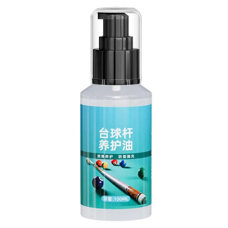 Pool Cue Oil 100ml Pool Cue Conditioner Pool Cue Conditioner Protective Pool Stick Maintenance Oil Pool Cue Shaft Cleaner For