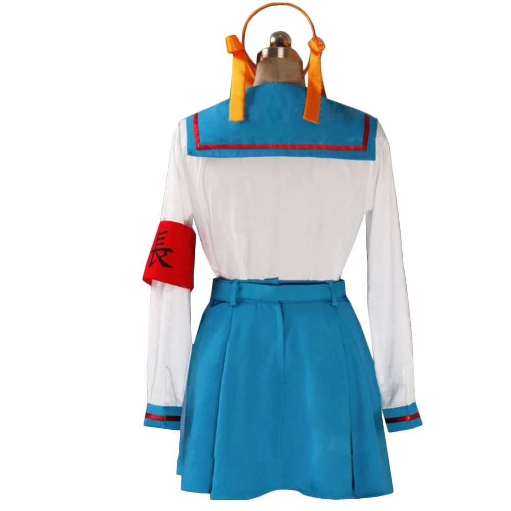 Suzumiya Haruhi Cosplay Costume School Girl Uniform Sailor Outfit Dress Full Set Suit Customized