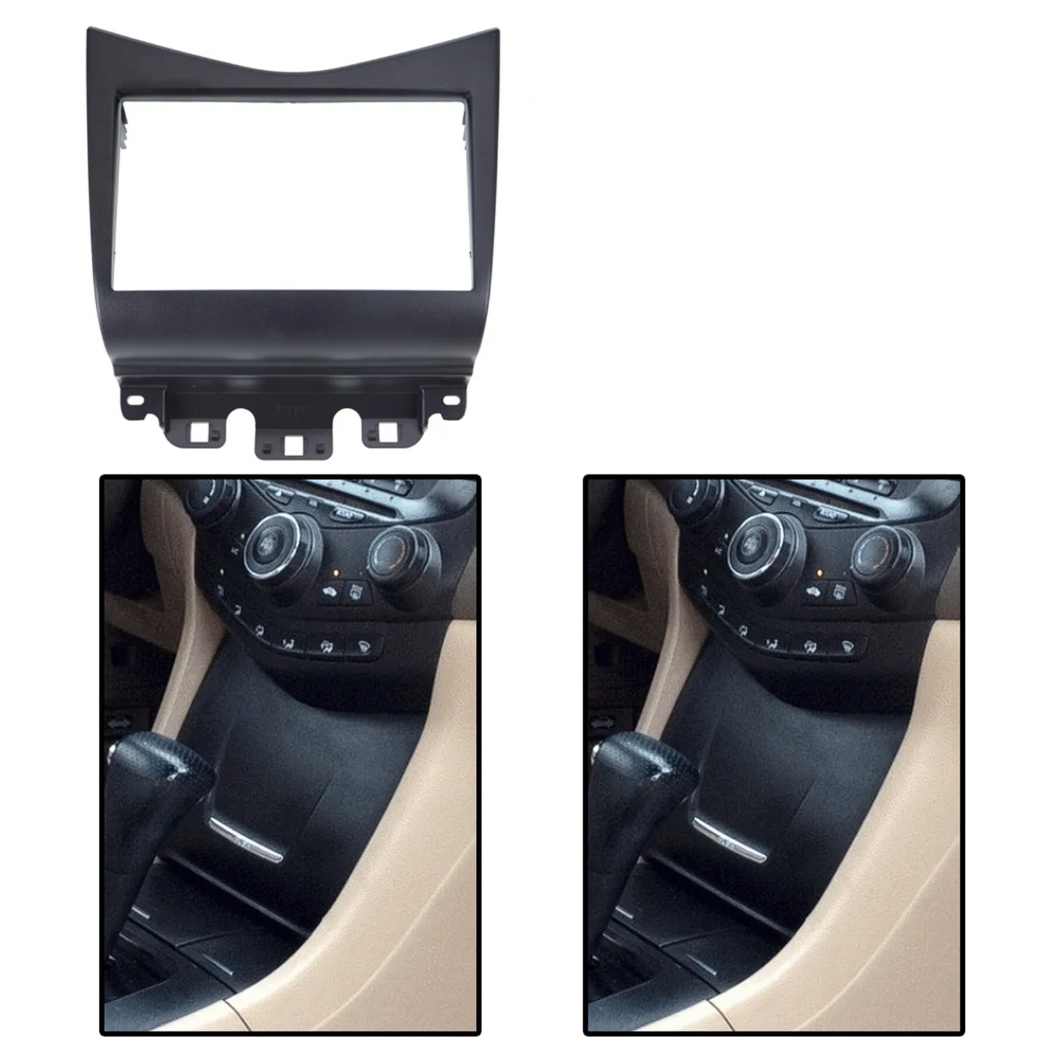 Double Din Fascia for Honda Accord 02-07 Radio DVD Stereo CD Panel Dash Mounting Installation Trim Kit Face Frame Fasica