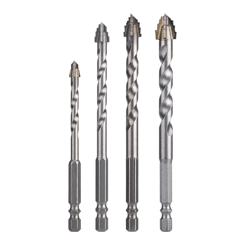 Lidiiao 1/4 pçs conjunto de broca excêntrica específica serras ferramentas broca multifuncional kit para telha vidro concreto