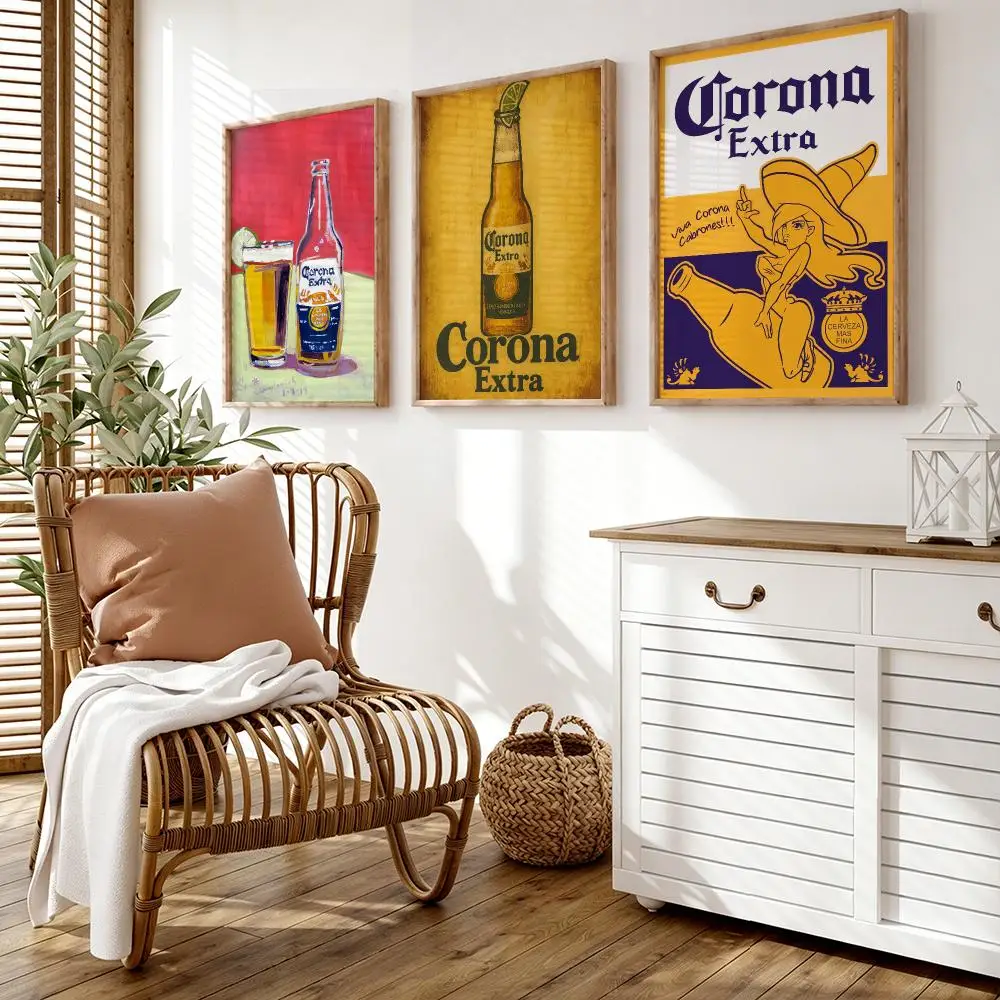 C-Corona Poster Wall Stickers HD Painting Self Adhesive Art Decals for Bedroom Living Room Home Decor