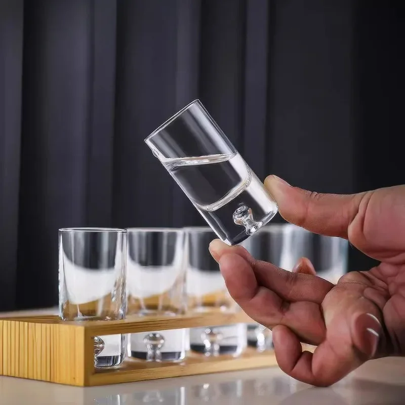 Crystal glass spirit glass small wine glass bullet cup one cup Baijiu cup set household