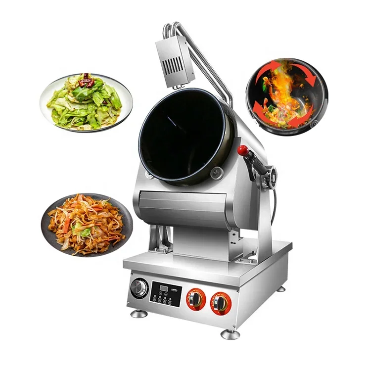 Robot de cocina de Gas completamente automático equipado con restaurante, cocina multifunción, máquina de cocina para freír