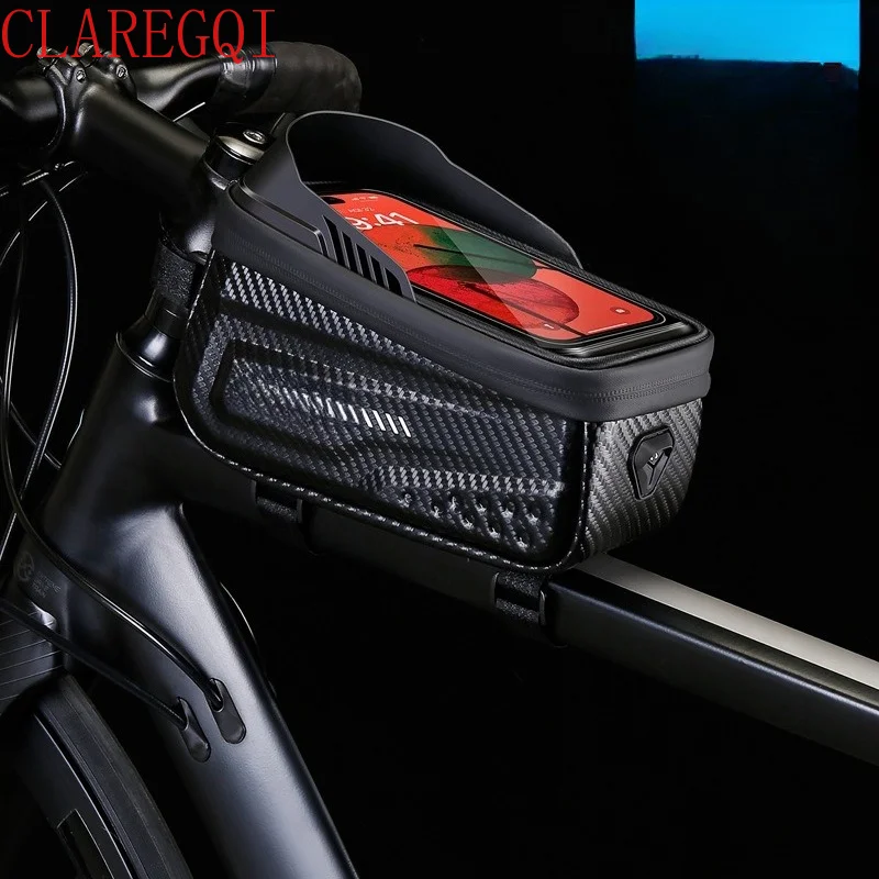 EVA Hard shell front beam onthecarpipe phone holder forbike Large capacitys Waterproof wear resistant and durable bike bag