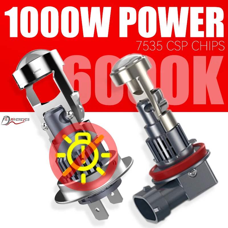 

Bi LED H7 Headlight Bulbs Mini Lens H11 H8 H9 9005 9006 HB3 HB4 7535 CSP Chips 1:1 Size Spotlight Turbo Lamps 12V 24V Plug&Play