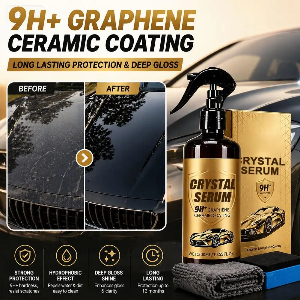 Ceramic Car Coating Kit, Auto Paint Crystal Plating, Gloss Enhancer, Anti-fouling Scratch Resistant, Hydrophobic Car Accessories