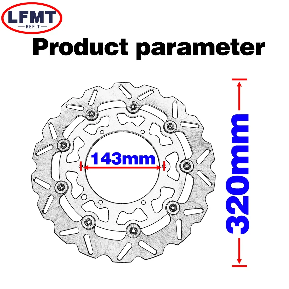 D343 Vélo Accessoires 320MM Avant Flottant Frein Disque Rotor Pour KTM XC XCF XCW SX SXF EXC EXCF125-500 Motocross 1994-2023