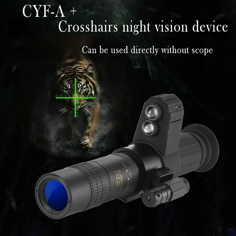 

A+ 8-24X Digital Night-Vision Rifle Scope Cross Cursor Optical Hunting Infrared Aiming Monocular Full Black Outdoor Environment