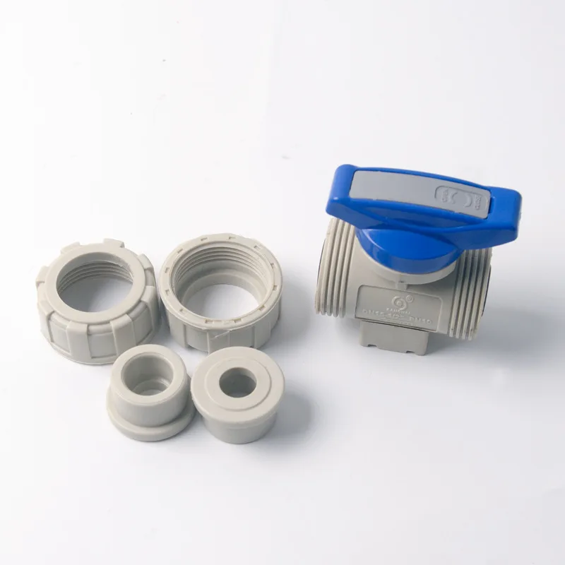 2025 صمام كروي PPH مع اتحادات مزدوجة، صمام PP، مفتاح صمام مياه بلاستيكي يدوي، تذوب بالحرارة