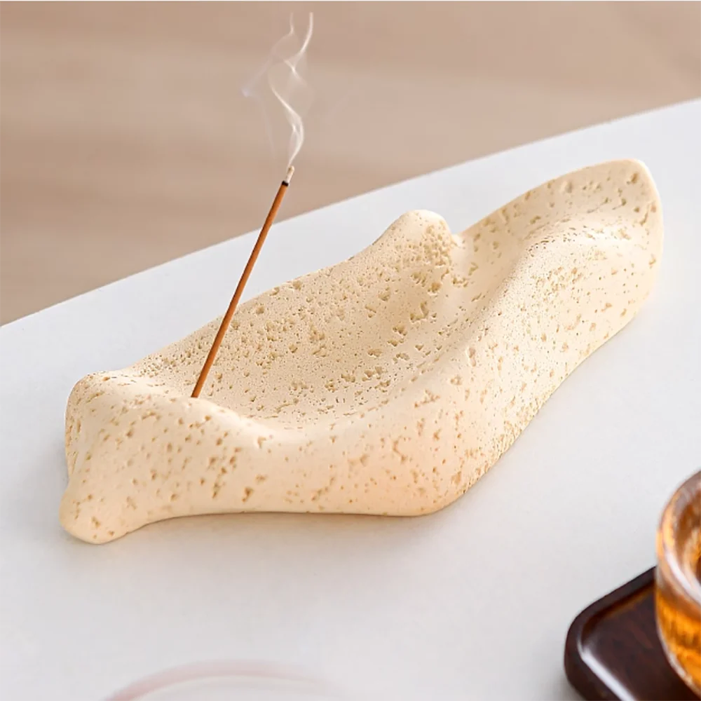 

Irregular Cement Incense Base Mold, Concrete Incense Holder Silicone Mold, DIY Scented Stick Tray, Unique Texture Craft Mold