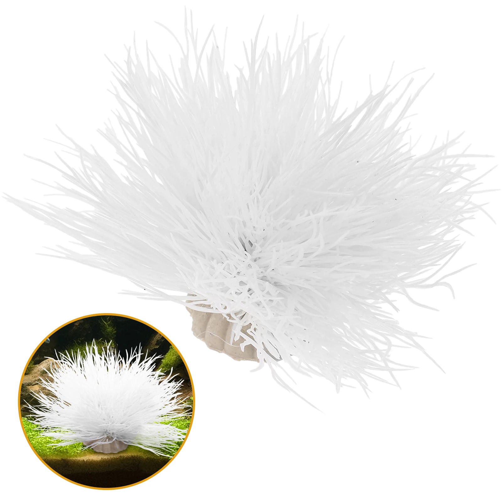 

Large White Cpo103 Artificial Aquatic Plants Fake Simulation Plant Decorations Realistic Underwater Plants Aquarium Landscape
