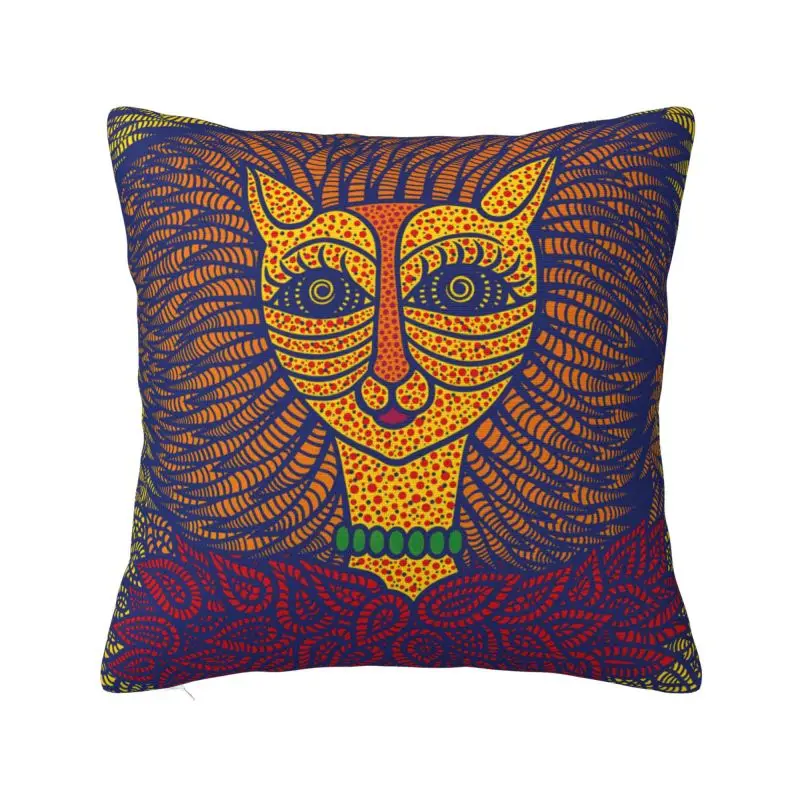 Yayoi Kusama Self-Portrait Pillow Covers Home Decorative Kawaii Abstract Art Outdoor Cushions Square Pillowcase