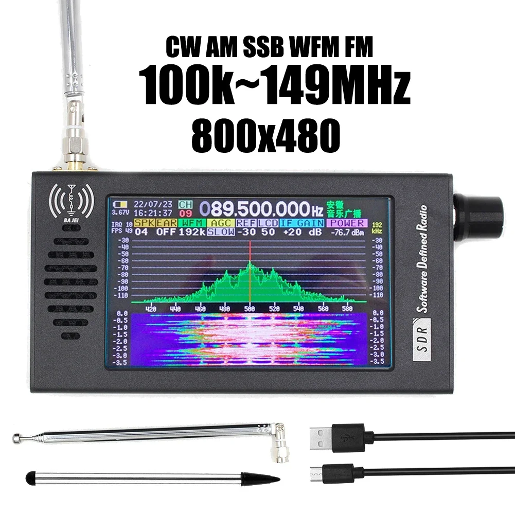 

New DeepSDR 101 4.3" DSP Radio Receiver 100K-149MHz CW AM WFM FM SSB FM/AM/LW/MW/SW/Air-Band DSP SDR Receiver