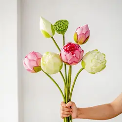 Artificial Lotus Leaf Simulation Living Room Decoration Offering Buddha Lotus Ornament Flower Arrangement Home Decor