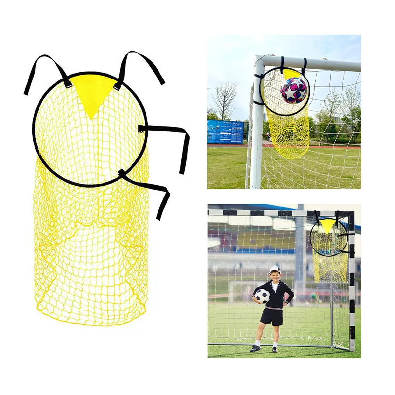 Soccer Training Net Football Practice Training Net Target Bag Adjustable Straps Folding Soccer Goal Target Net Soccer Sports